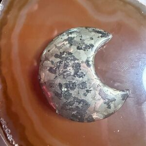 Mini Pyrite Crescent Moon 🌙